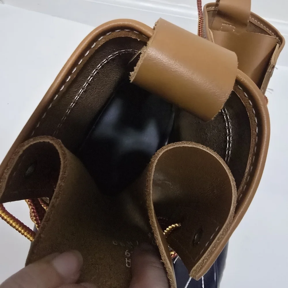 Bean boots by L.L.Bean made in Maine blue and brown